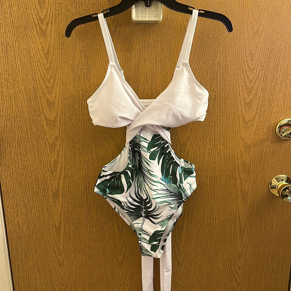 One piece swimsuit with side cut-outs